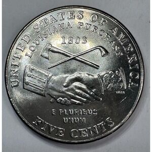 2004 D Peace Nickel BU Louisiana Purchase Westward Journey UNC